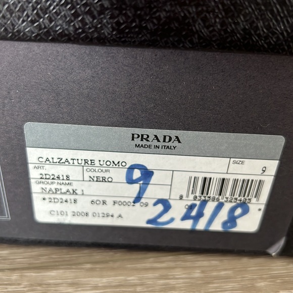 Men’s Prada driving shoes, black patent, size 9 - Picture 10 of 16